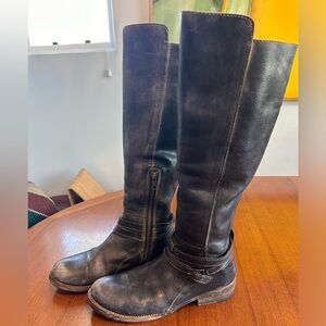 Bed Stu Knee High Gray Charcoal Boots